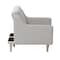 Flash Furniture Gray Faux Linen Split Back Futon Sofa-Wooden Legs HC-1035-GY-GG - alternate 3